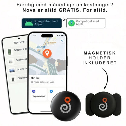 Nova GP90 – GPS-tracker uden abonnement (Android/iOS)